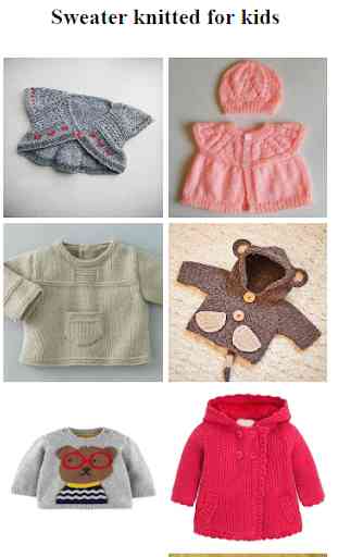 Knitted sweaters for children 1