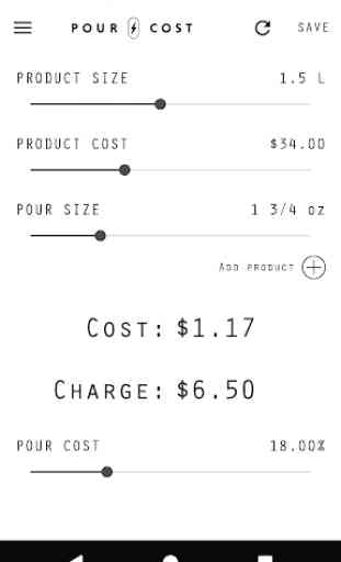 Pour Cost — Bar Calculator 1