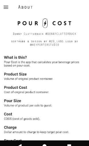 Pour Cost — Bar Calculator 3