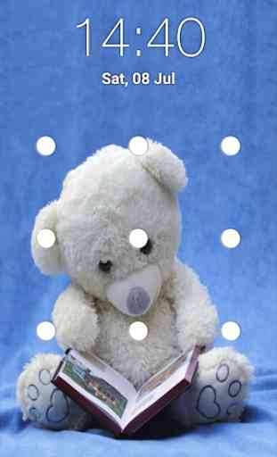 Teddy Bear Pattern Lock Screen 2