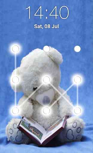 Teddy Bear Pattern Lock Screen 3