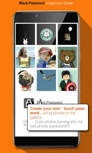 Touch Lock Screen- Easy & strong Black Password 4