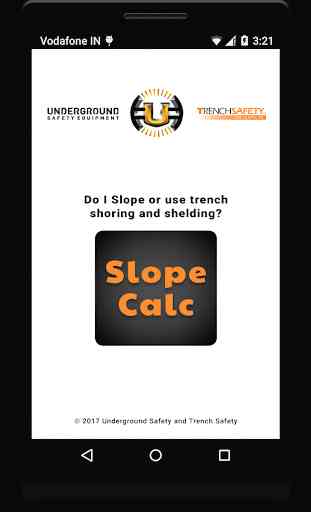 Underground Safety - Slope Calculator 1