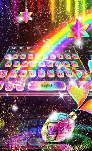Colorful Rainbow Glisten Keyboard Theme 2