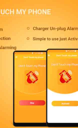Don't touch my phone,Unplug Anti theft Siren Alarm 1