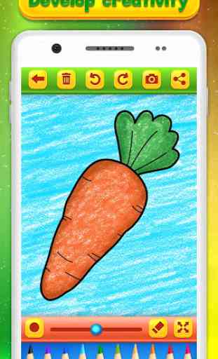 Fruits Vegetables Drawing Book & Coloring Book 3