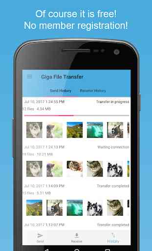 Giga File Transfer - Send files unlimited capacity 3