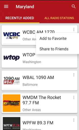 Maryland Radio Stations - USA 2