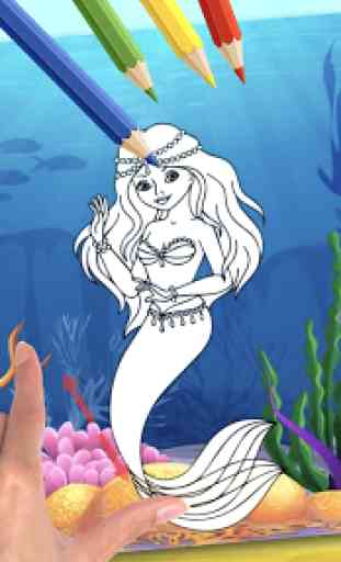 Mermaid coloring pages 3