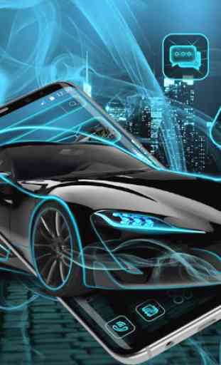 Neon Sports Car Theme 2