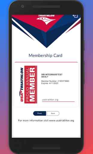 USAT Membership Card 3