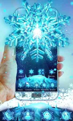 3D Frozen Snowflake Winter theme 1