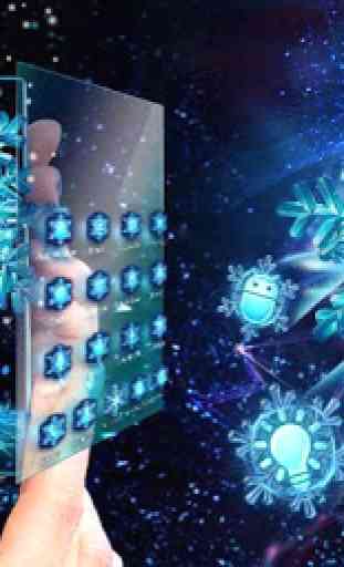 3D Frozen Snowflake Winter theme 4