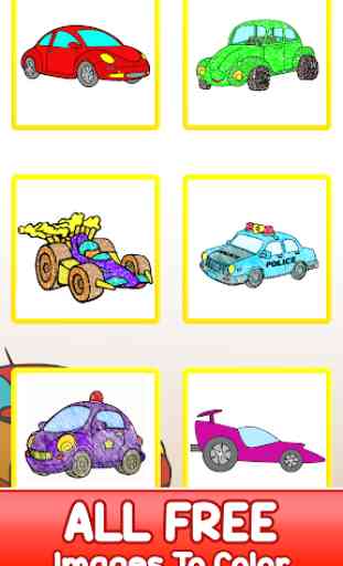 Cars Paint by Number - Kids Color, Glitter Pages 1