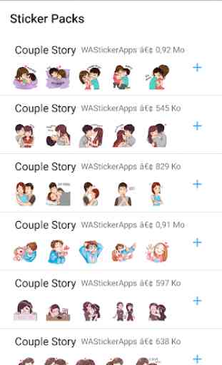 Couple Story Stickers Packs - WAStickerApps 1