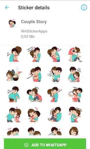 Couple Story Stickers Packs - WAStickerApps 2