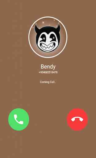 Fake call from Bendy – Talk and Text to bendy 4