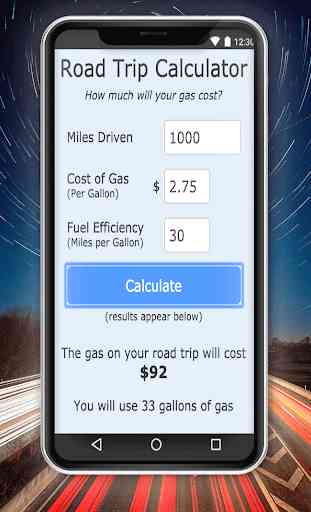 Gas Calculator for Trips 2