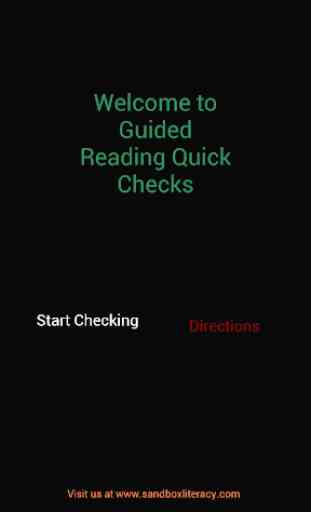 Guided Reading Quick Checker 2