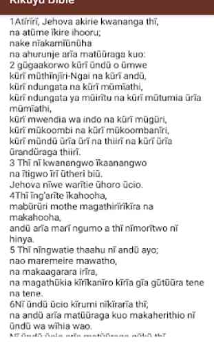 Kikuyu Bible - Kirikaniro 1