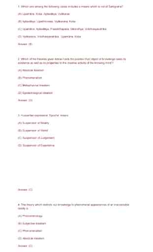 PHILOSOPHY NET Solved Question Paper 3
