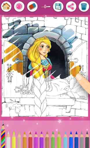 Rapunzel coloring pages to improve creativity 1