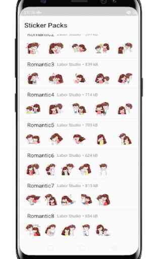 Romantic Love Sticker - For WAStickerApps 2