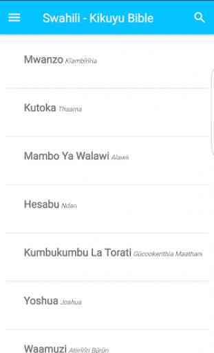 Swahili - Kikuyu Bible 1