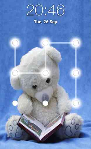 Teddy Bear Pattern Lock Screen 4