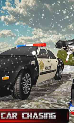 US Police Transform Robot Car: Real Snow City 1