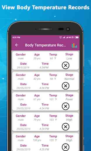 Body Temperature Checker Records 3