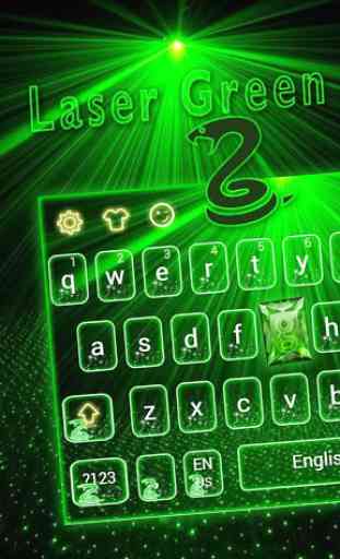 Green laser Keyboard Theme Neon Light 1