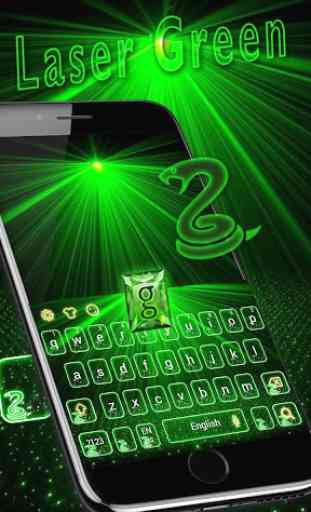 Green laser Keyboard Theme Neon Light 2