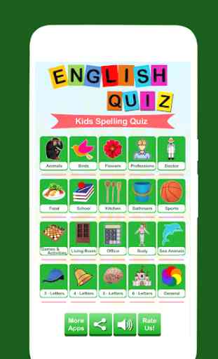 Kids English Quiz - Kids Spelling Quiz 1