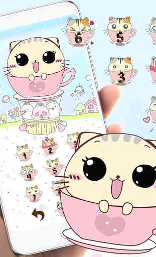 Kitty Love Cup Cat Theme 4