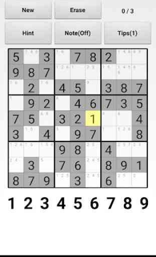 Sudoku puzzle classic games free 3