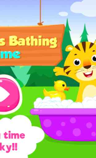 Baby Animal Bathing Game for Kids & Preschoolers 1