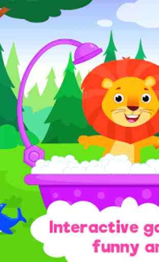 Baby Animal Bathing Game for Kids & Preschoolers 3