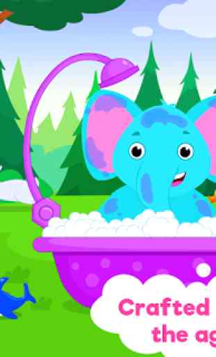 Baby Animal Bathing Game for Kids & Preschoolers 4