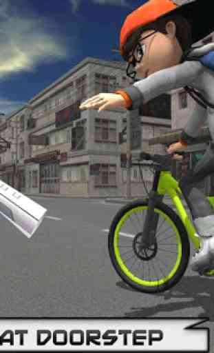 Bicycle Rider Racer Throw Paper in Bicycle Games 4