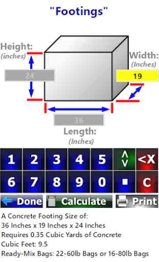 Concrete / Cement Estimating Calculator 4