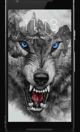 Gray Wolf HD Lock Screen 1