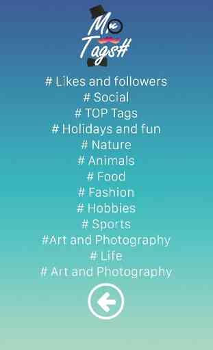Tags - best hashtags for likes and followers 2