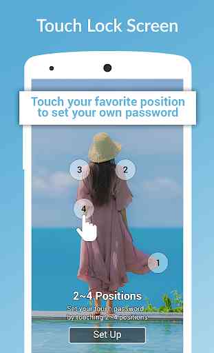 Touch Lock Screen - Touch Photo Position Password 4