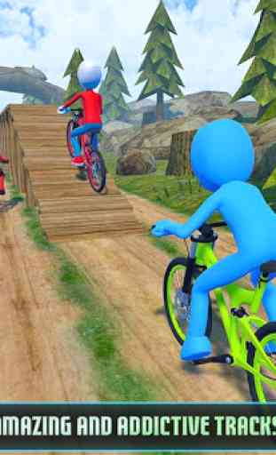 Uphill Stickman BMX Bicycle Stunts 1