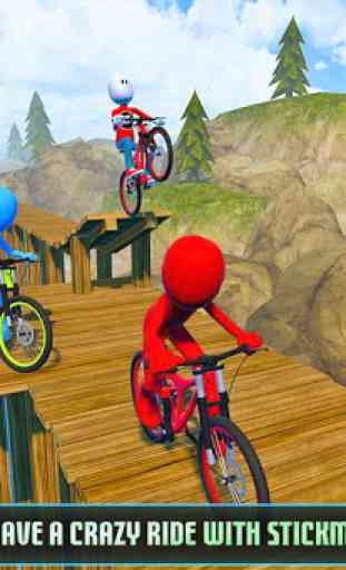Uphill Stickman BMX Bicycle Stunts 3