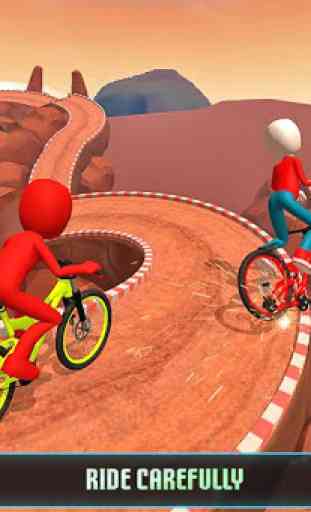 Uphill Stickman BMX Bicycle Stunts 4