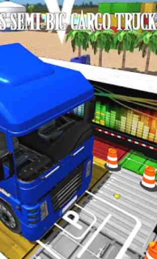 US Semi Big Cargo Truck Parking 3D 2019 4