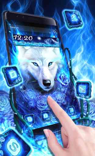 Blue Ice Wolf Theme 3