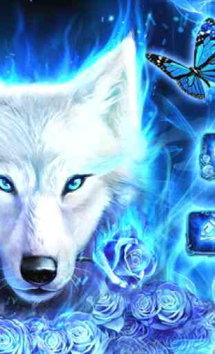 Blue Ice Wolf Theme 4